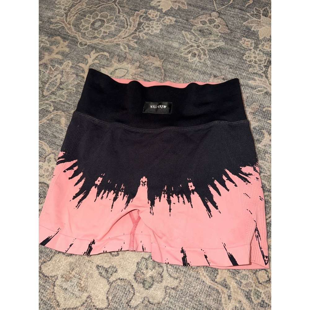 Kill Crew Seamless Shatter Biker Shorts Black Rose